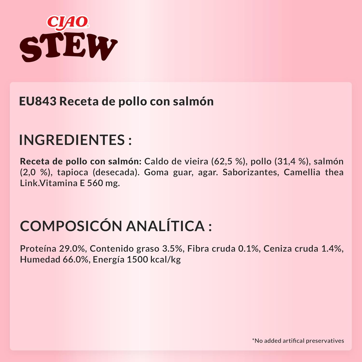 Thumbnail 5 de CHURU Cat Ciao Stew Receta Pollo y Salmón 12x40 g 🐱