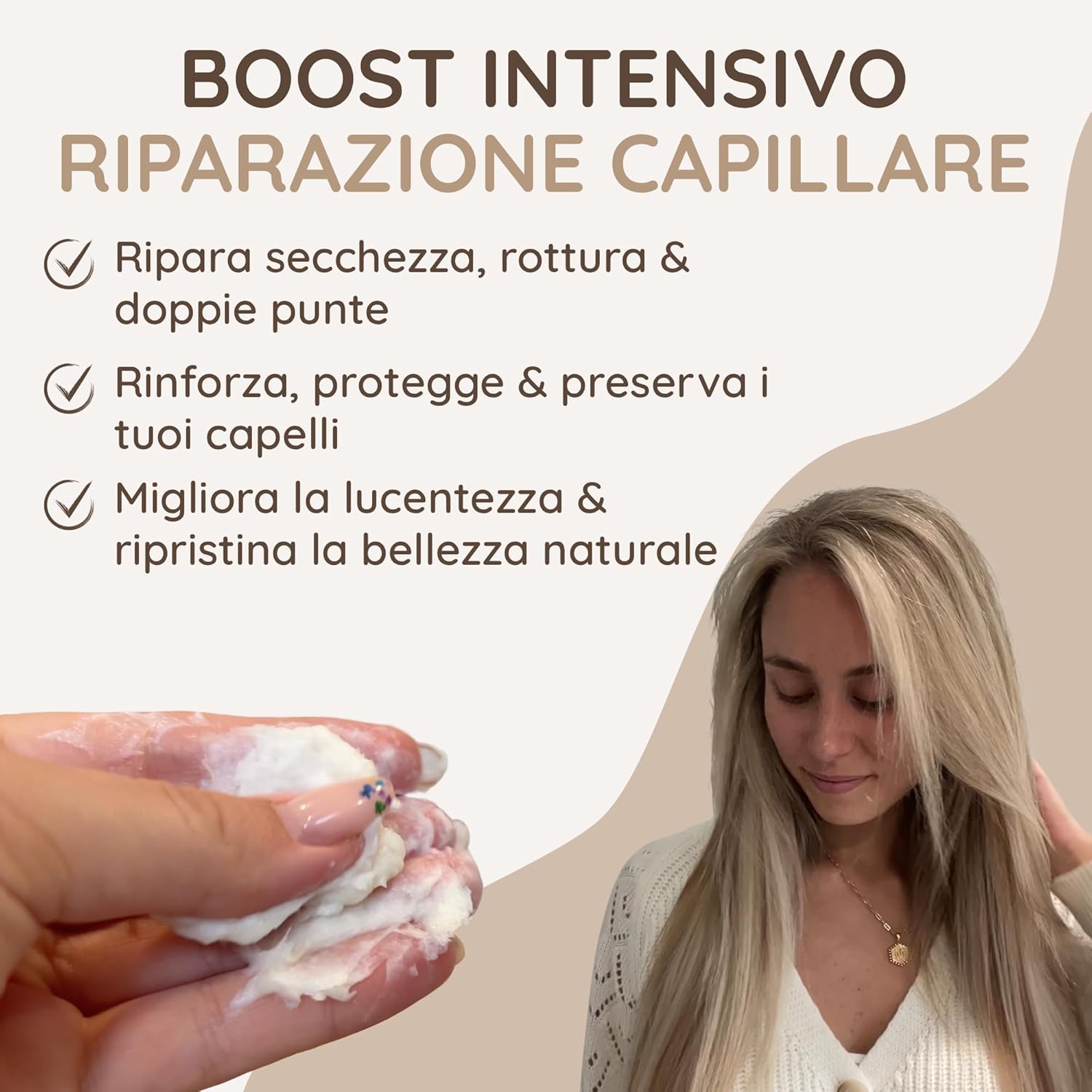 Thumbnail 3 de Vitamins Keratin Mask per Capelli alla Cheratina – Balsamo 2 in 1 per Capelli Danneggiati e Sottili