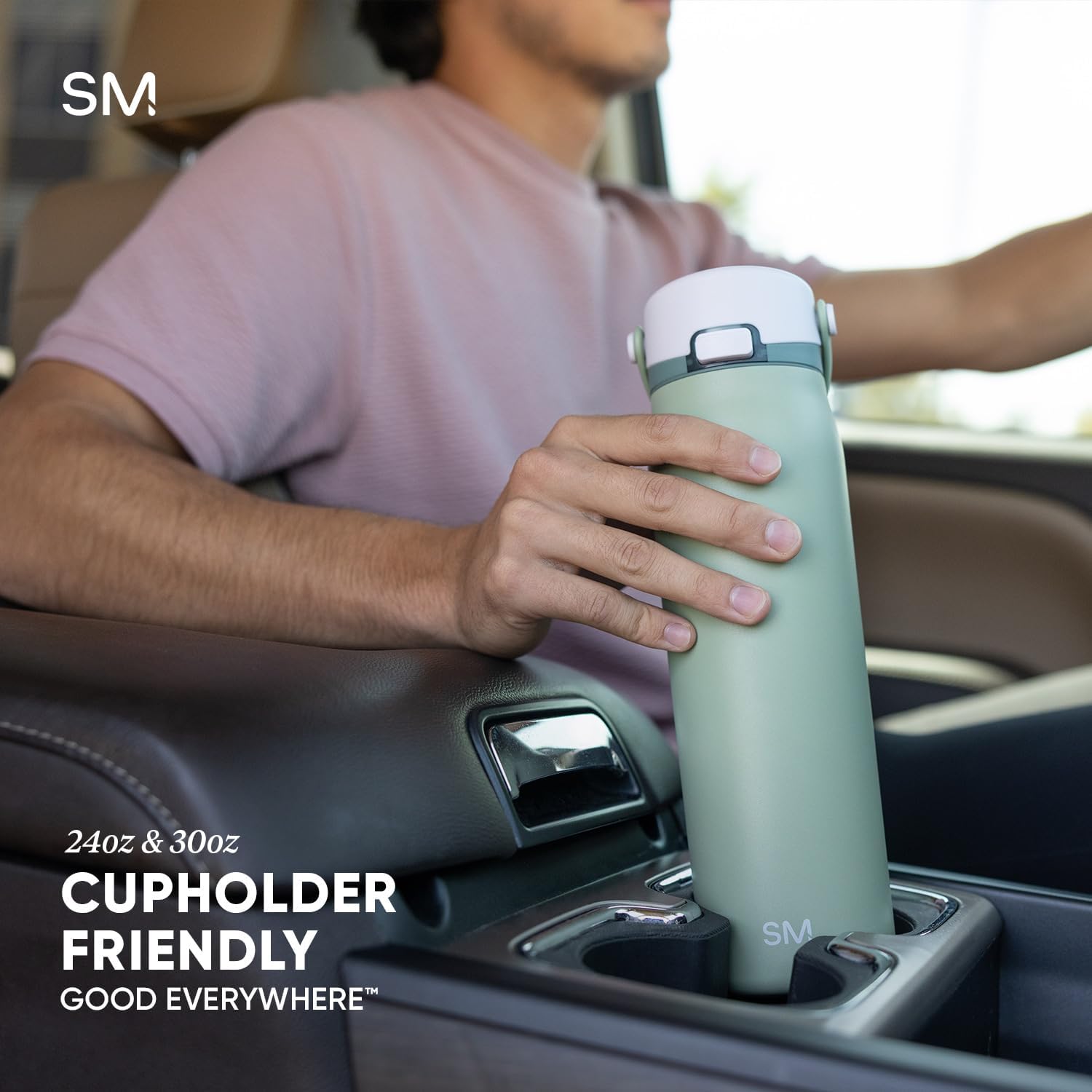 Thumbnail 3 de Simple Modern Mesa Sport Water Bottle 30oz — Cherry Wine