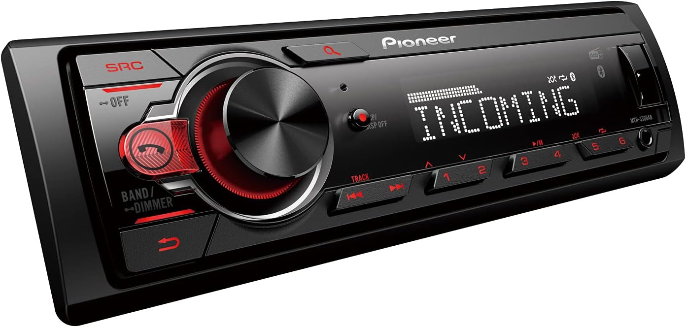Thumbnail 1 de Pioneer MVH-330DAB-AN 1DIN Autoradio mit DAB+, Bluetooth, USB und geringer Einbautiefe