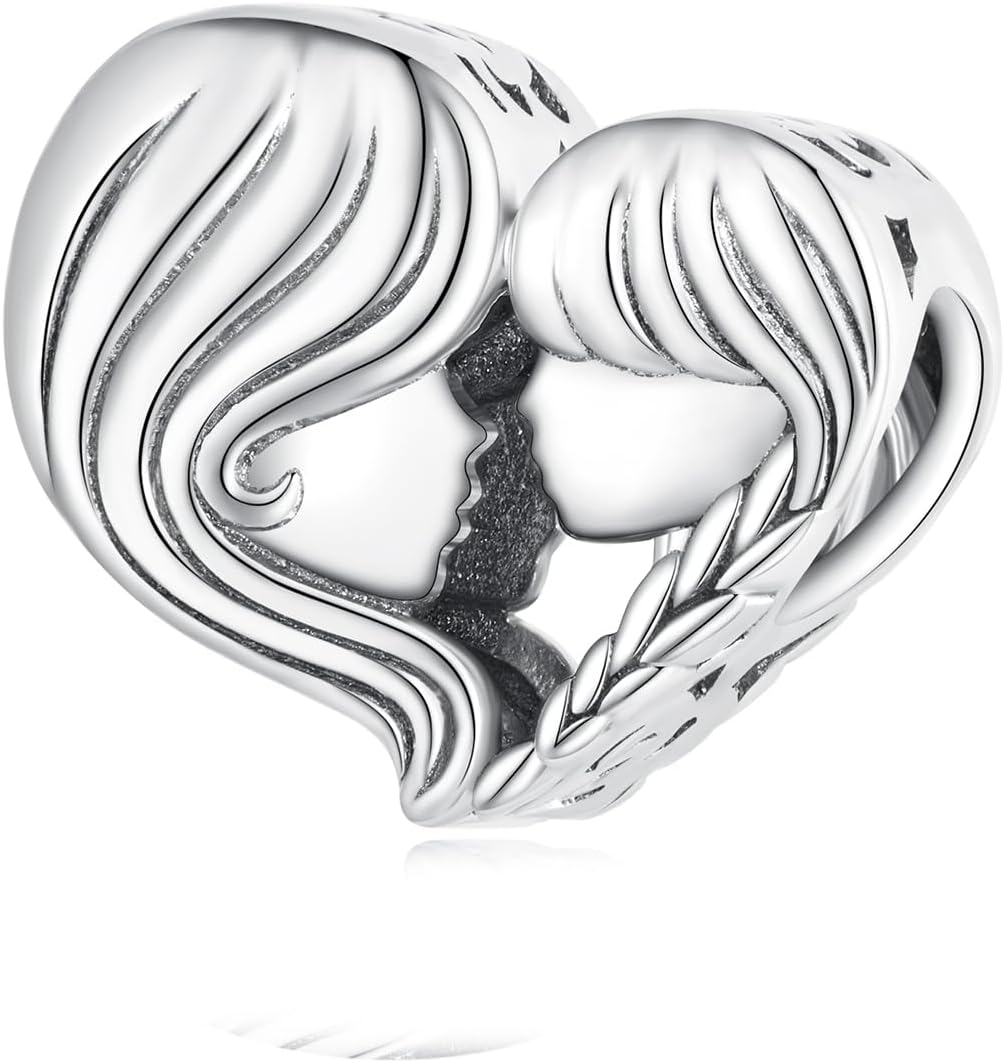 Detalle de 925 Sterling Silber Mutter-Tochter Charms Anhänger für Pandora 💎
