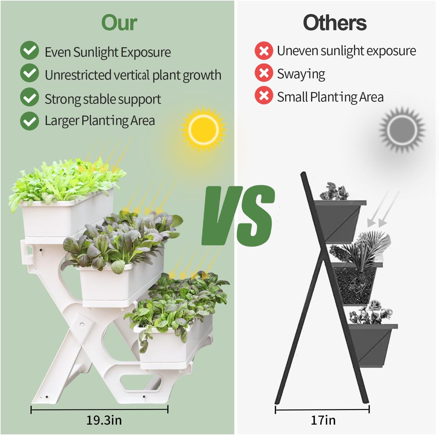 Detalle 2 de 3-Tier Vertical Raised Garden Bed
