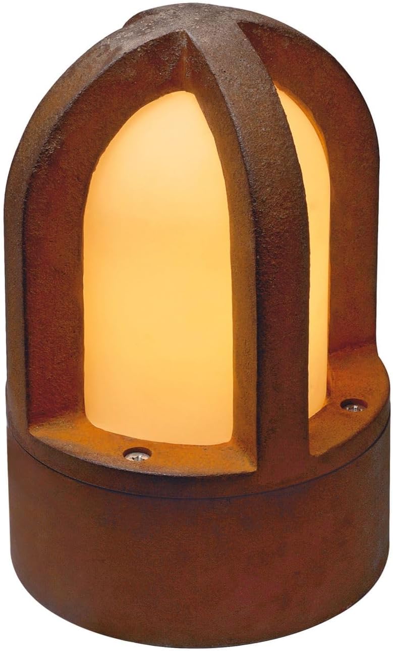 Detalle de SLV Rusty Cone 24 lampe sur pied extérieure E14 en acier rouillé – éclairage décoratif pour jardin et terrasse
