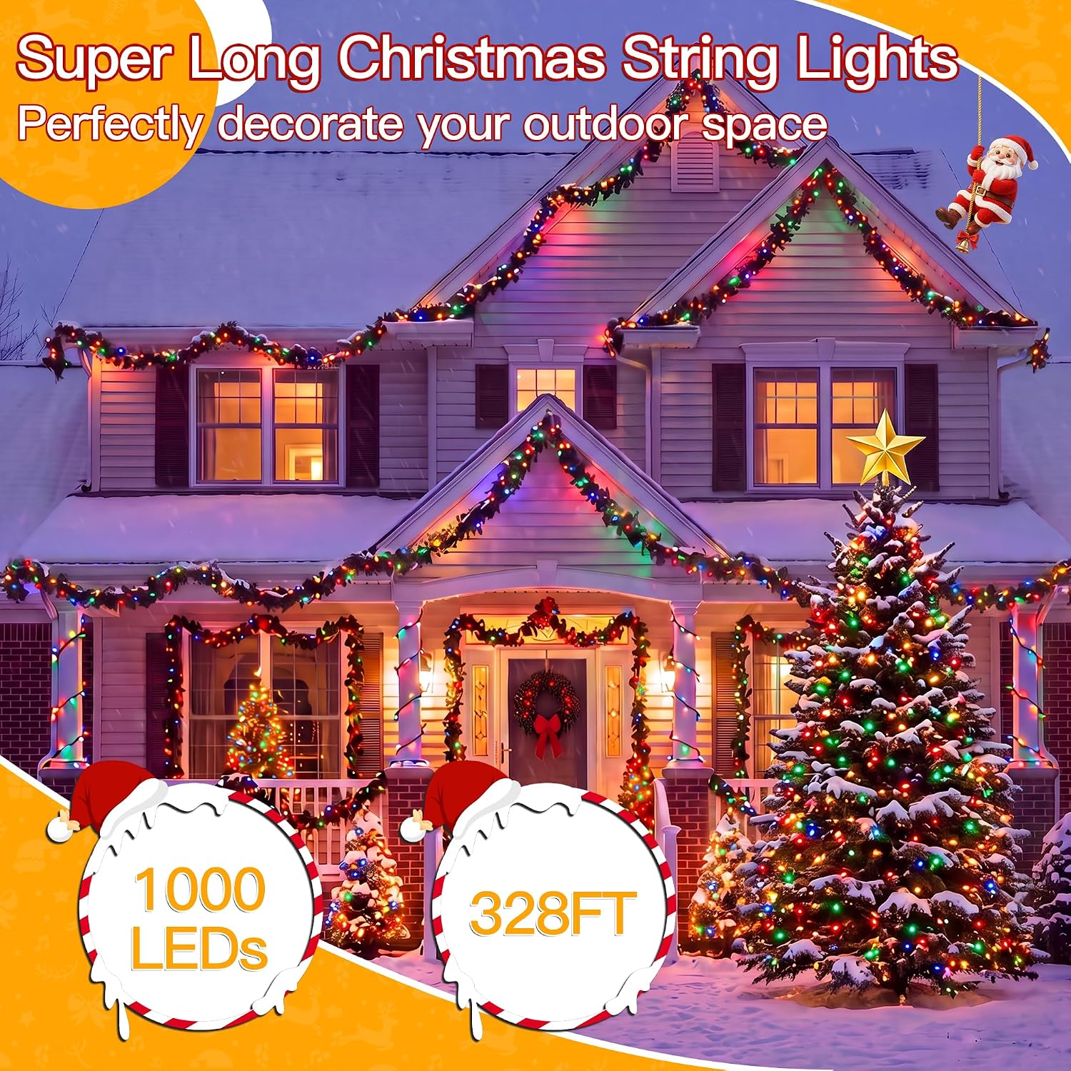Thumbnail 1 de Ollny NYA1000C Christmas String Lights, 1,000 LEDs, 328 ft, Multicolour
