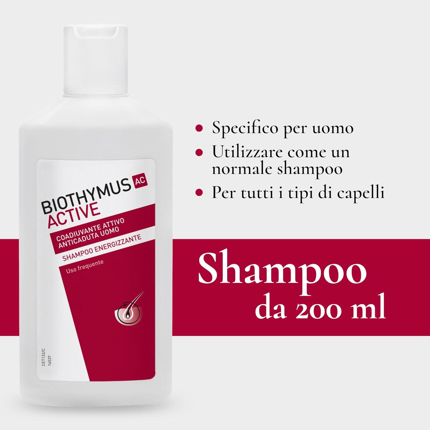 Thumbnail 3 de BIOTHYMUS Active Uomo Shampoo 200 ml