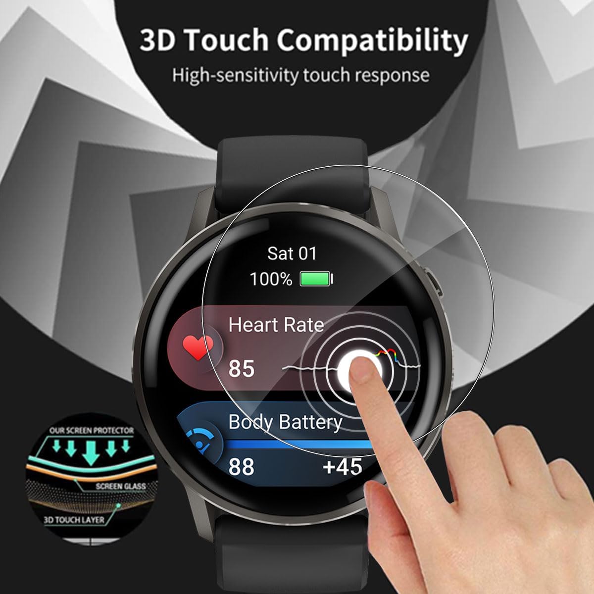 Thumbnail 2 de TUTUO Schutzfolie Garmin Venu 4 45 mm, 6er