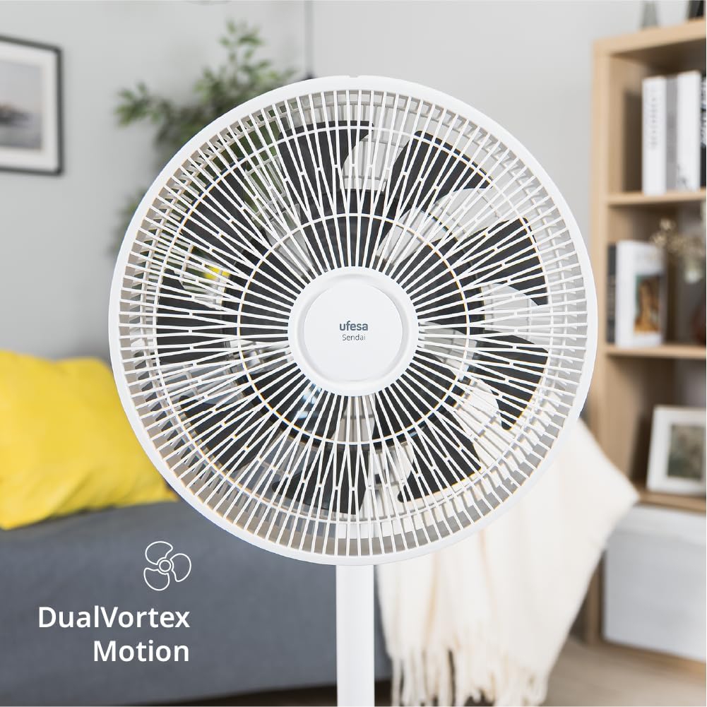 Detalle de Ufesa Ventilatore Sendai SilentEdge 24W: aria fresca, silenzio e comfort regolabili