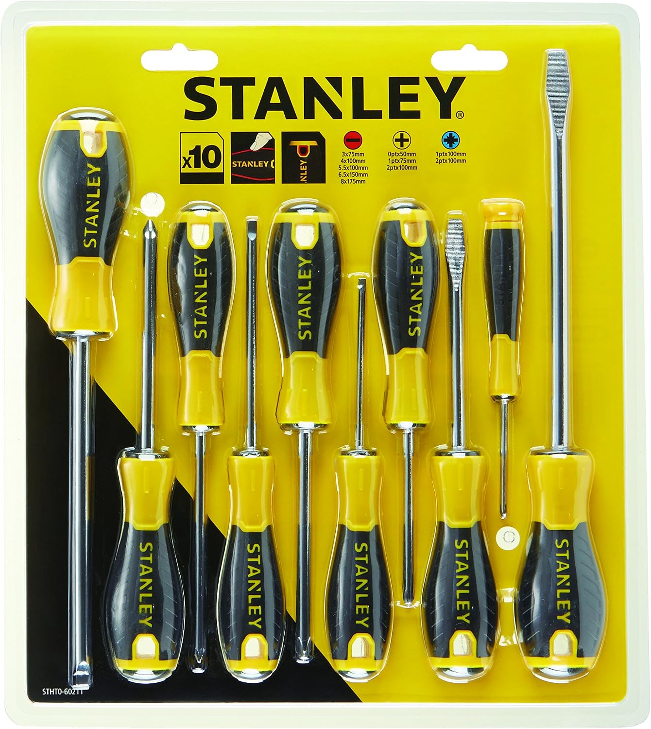 Thumbnail 6 de STANLEY STHT0-60208 – Ensemble de tournevis standard en résine thermoplastique Noir/jaune