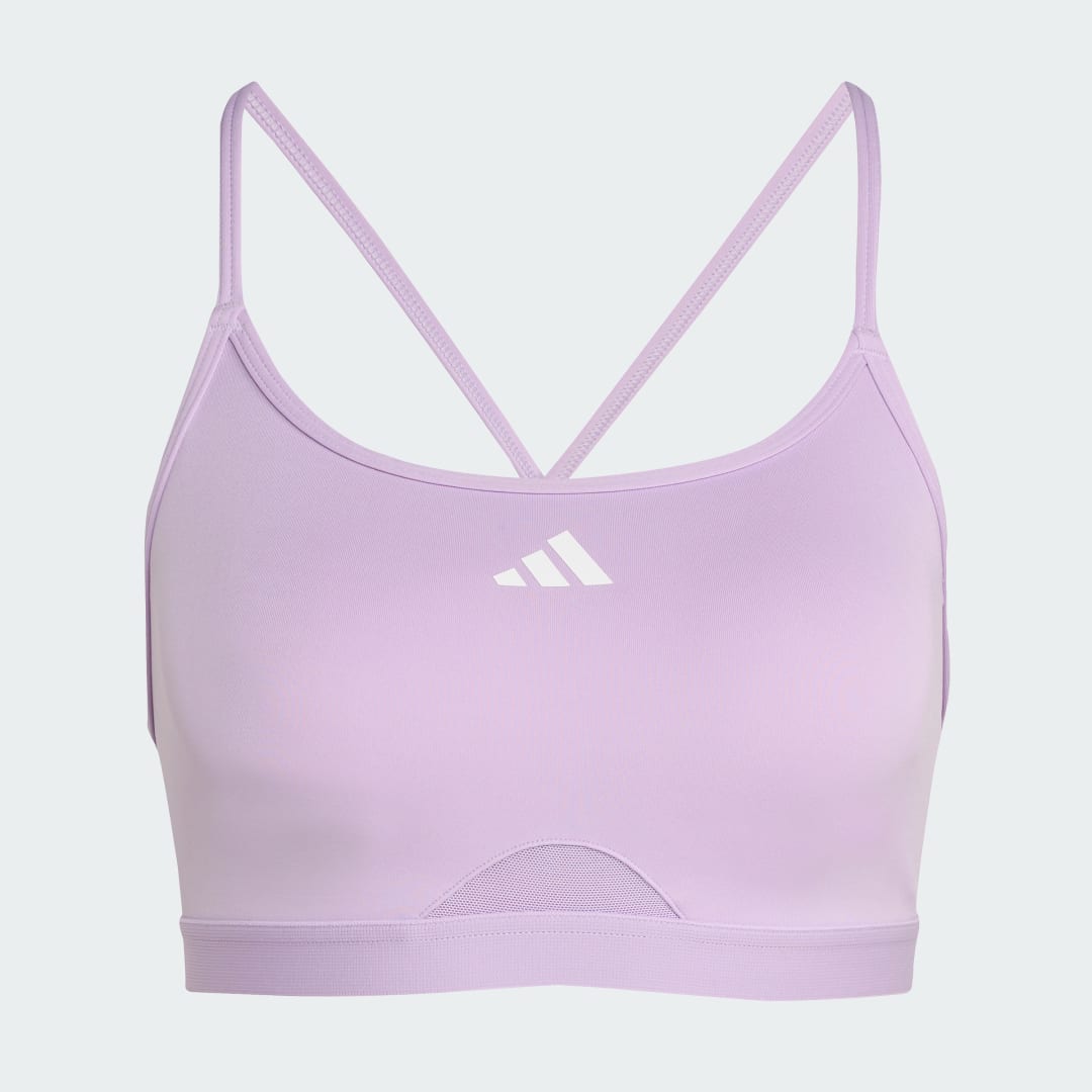 Thumbnail 3 de Sujetador Aeroreact Training 3 bandas Adidas en violeta