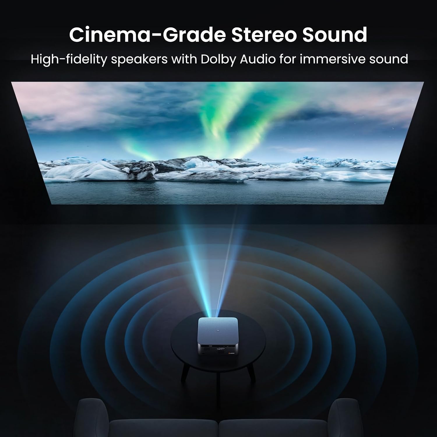 Thumbnail 6 de HAPPRUN 3000 ANSI Lumens Outdoor Projector with Official Google TV
