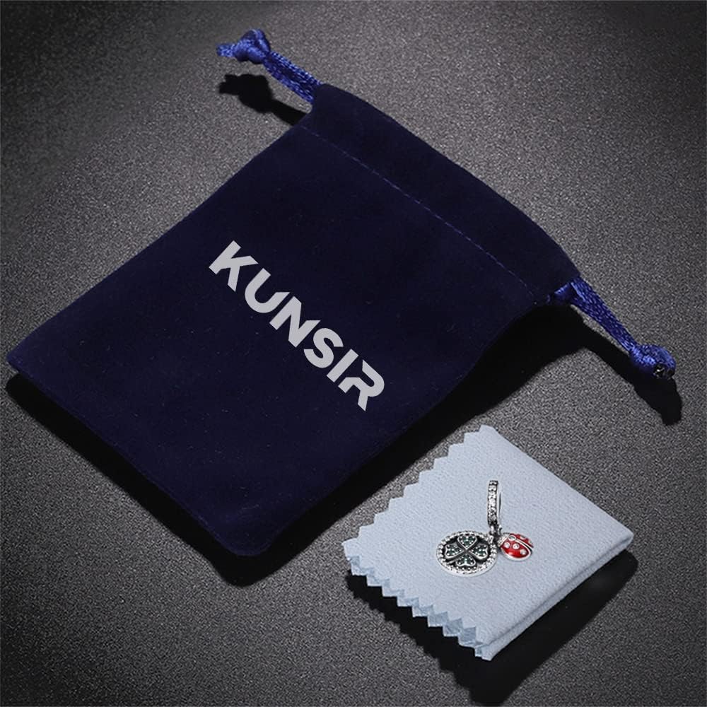 Detalle de KUNSIR 925 Sterling Silver Charms for Women – Premium 4.5–5mm European Bracelet Fit