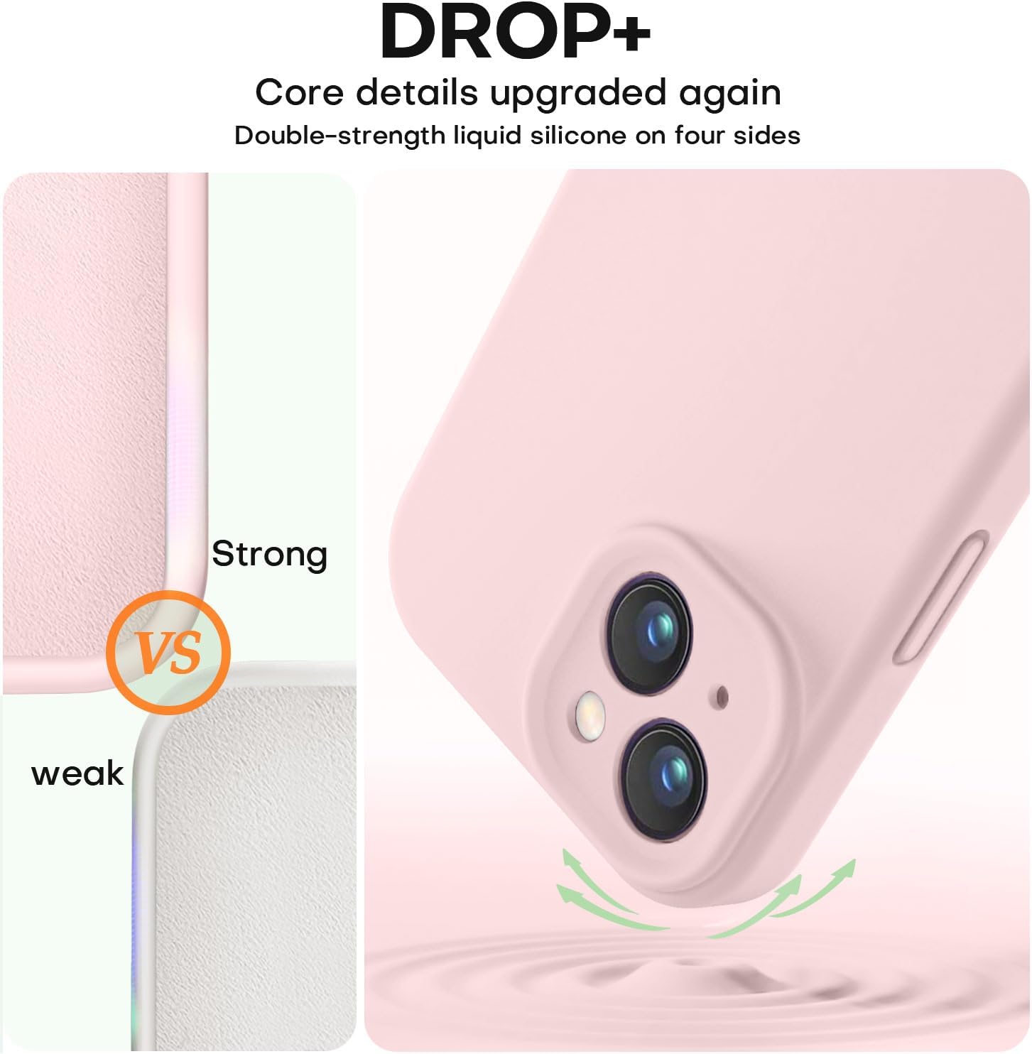 Thumbnail 3 de Vooii Liquid Silicone Case for iPhone 13 (6.1") in Chalk Pink with Enhanced Camera Protection