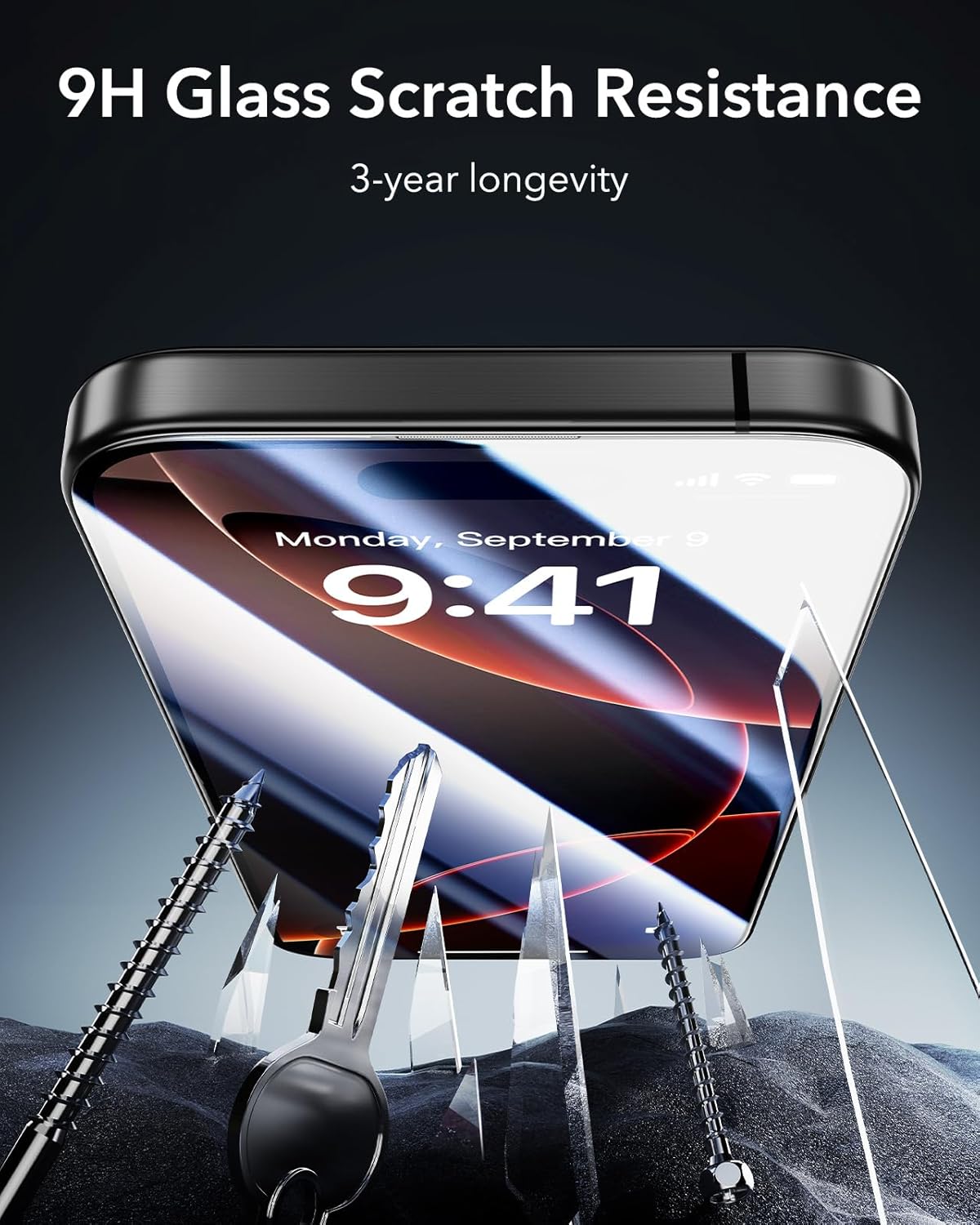 Thumbnail 6 de ESR Armorite Displayschutzglas für iPhone 16 Pro Max – 3er-Set, gehärtetes Glas, staubfrei & Blasenfrei