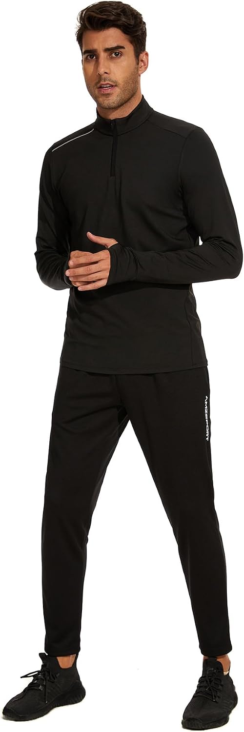 Thumbnail 3 de AMZSPORT Maglia Uomo Manica Lunga 1/4 Zip