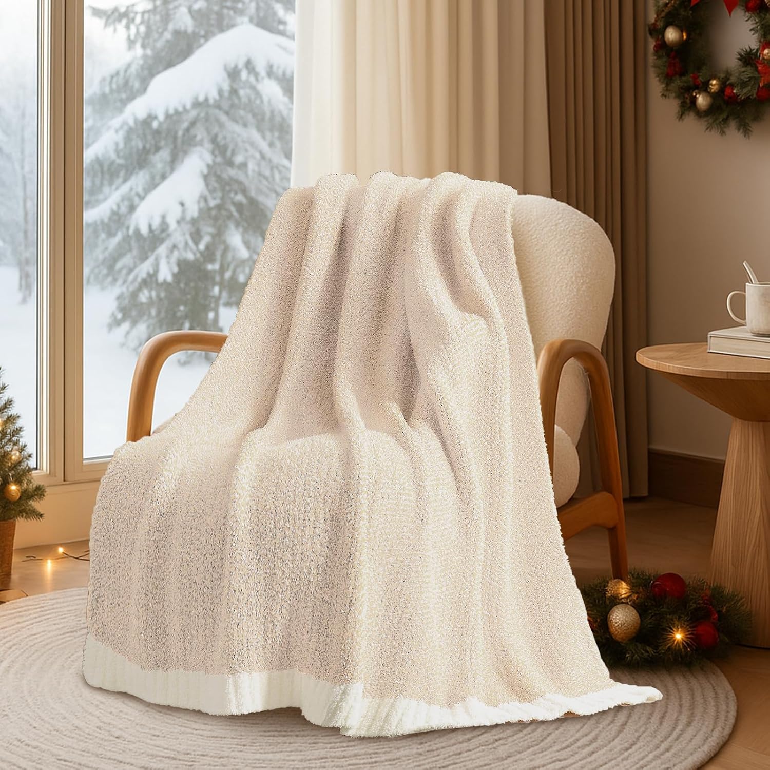 Thumbnail 4 de Snuggle Sac Buttery Ivory Throw Blanket 50 x 60 🛋