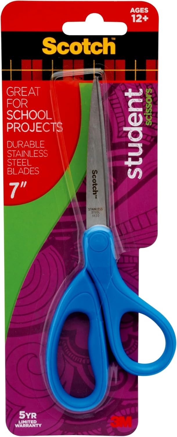 Thumbnail 6 de Scotch 1407S-MIX 7-Inch Student Scissors, Stainless Steel Blades, 6-Pack
