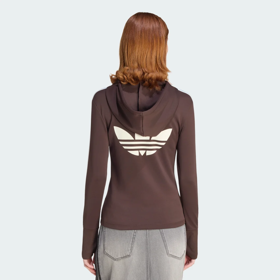 Detalle 2 de Adidas Chaqueta Trefoil con capucha y cremallera
