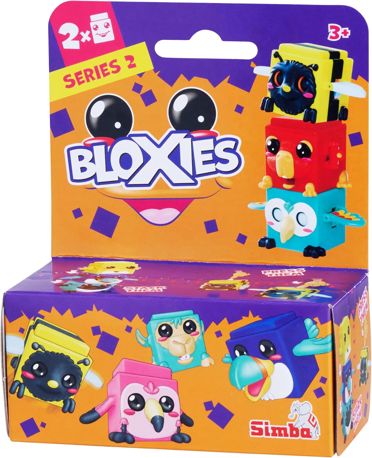 Detalle 2 de Simba Toys Bloxies Serie II – Tier-Baustein zum Stapeln und Sammeln (2 Stück)