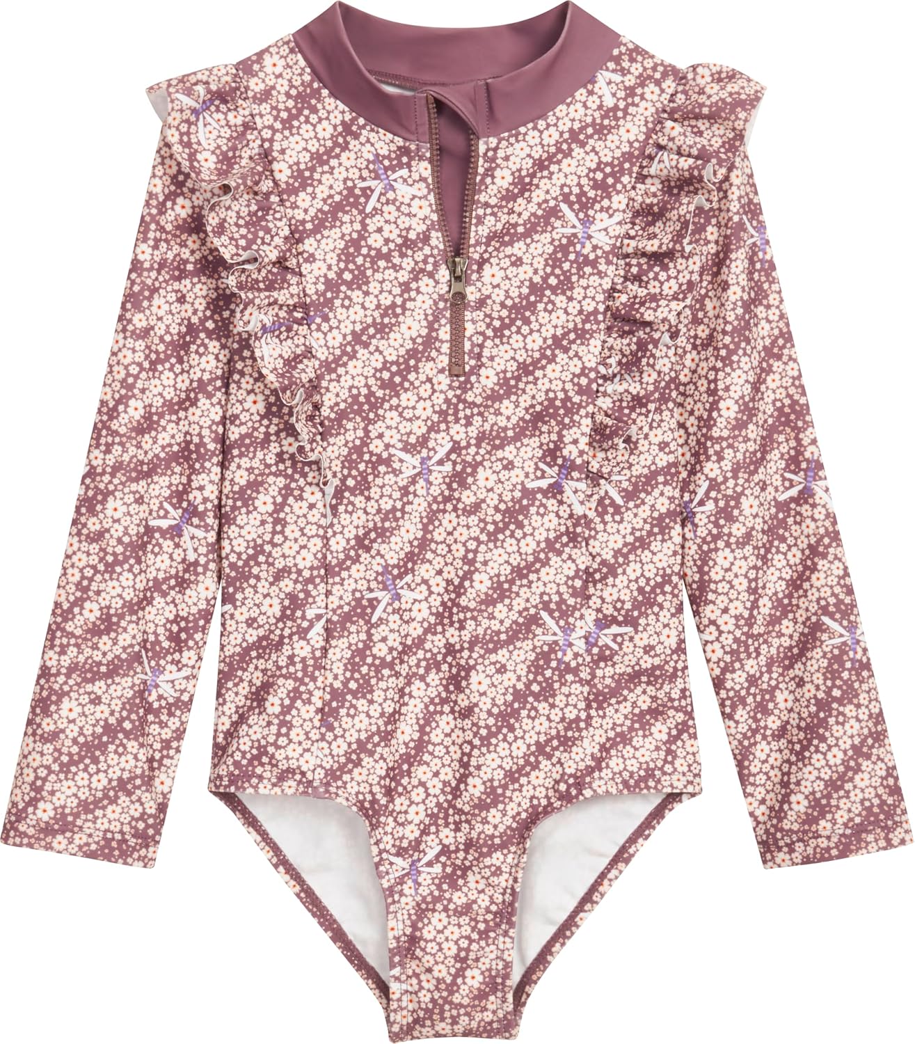 Detalle de Playshoes Mädchen Schwimmanzug Badeanzug (1er Pack) – Langarm, UV-Schutz 50+, recycled Polyester