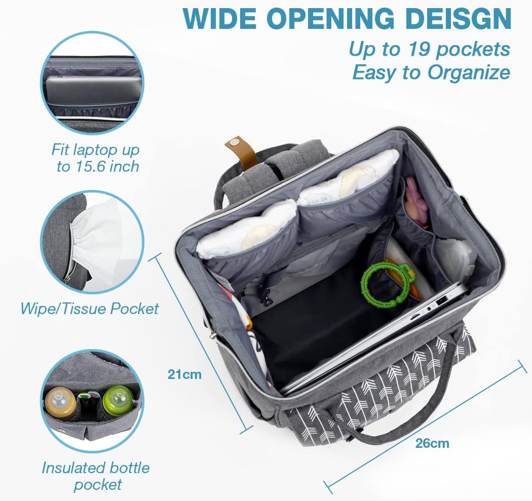 Detalle de Lekebaby Nappy Changing Bag Backpack 23L
