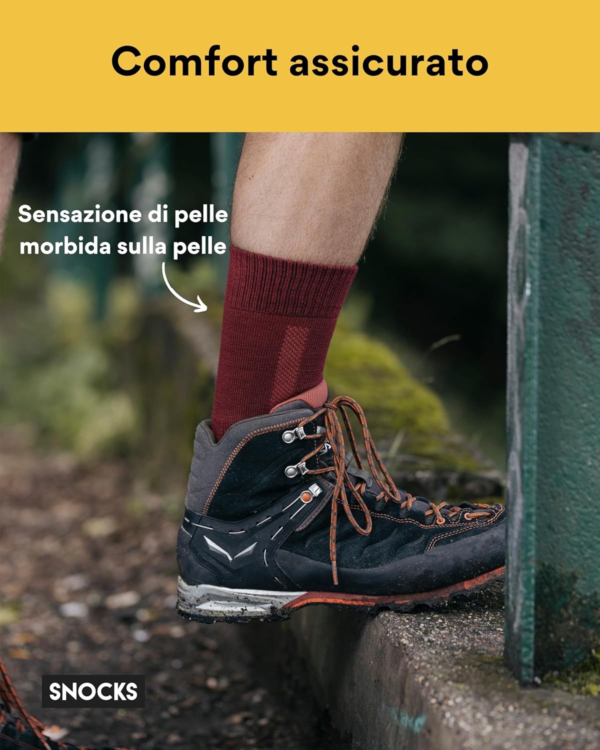 Thumbnail 6 de Snocks Calze Trekking unisex in lana Merino, termiche e traspiranti (taglia 35-50) con tecnologia anti vesciche
