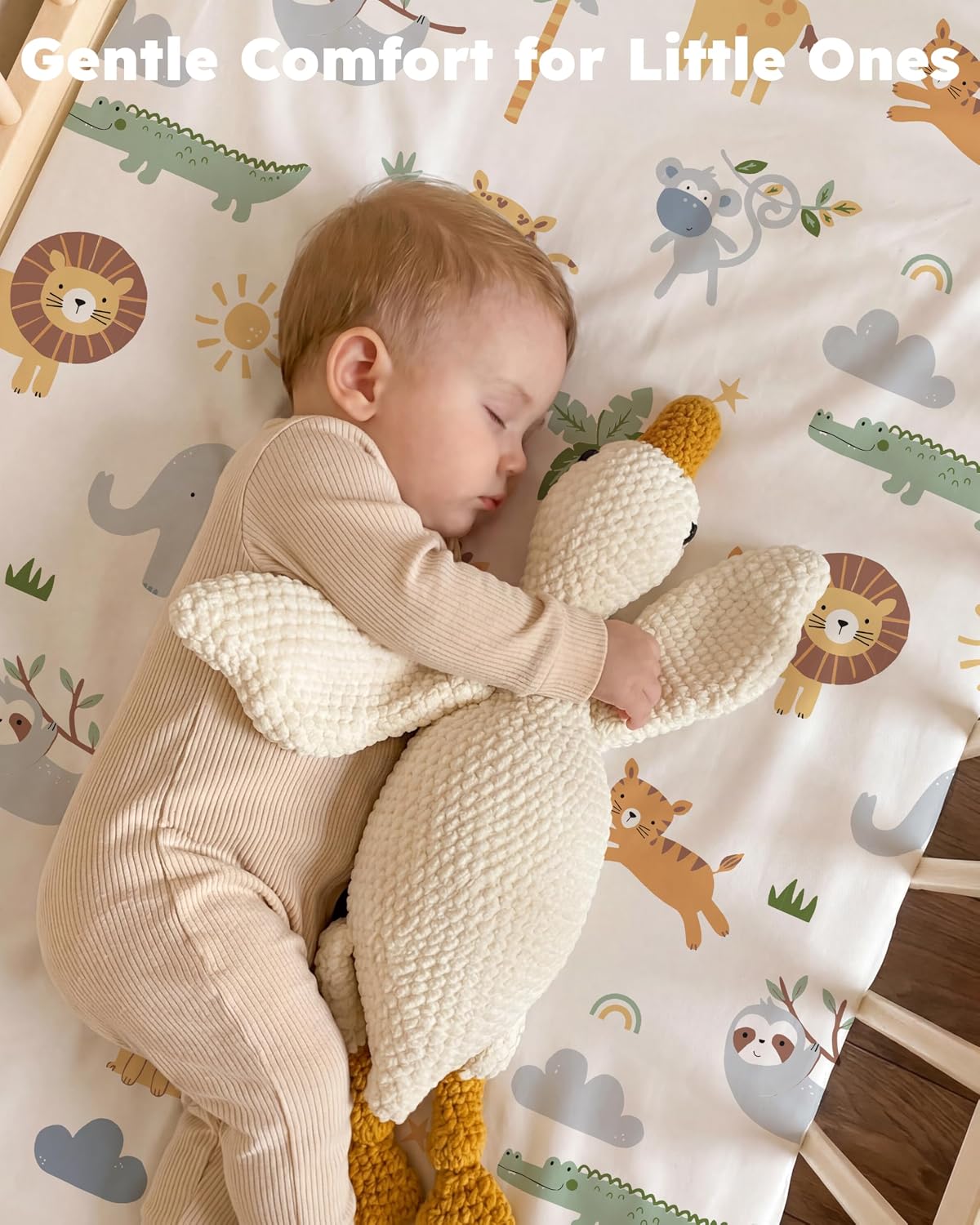 Thumbnail 6 de Nyessmee Fitted Crib Sheets, 2-Pack, 52" x 28", Green Animals, Microfiber