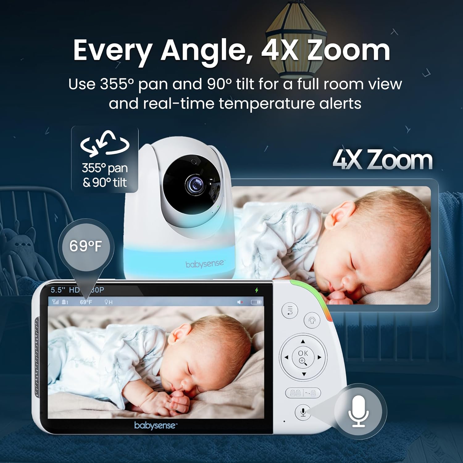 Thumbnail 6 de Babysense Full HD 5.5" Split Screen Monitor 20h