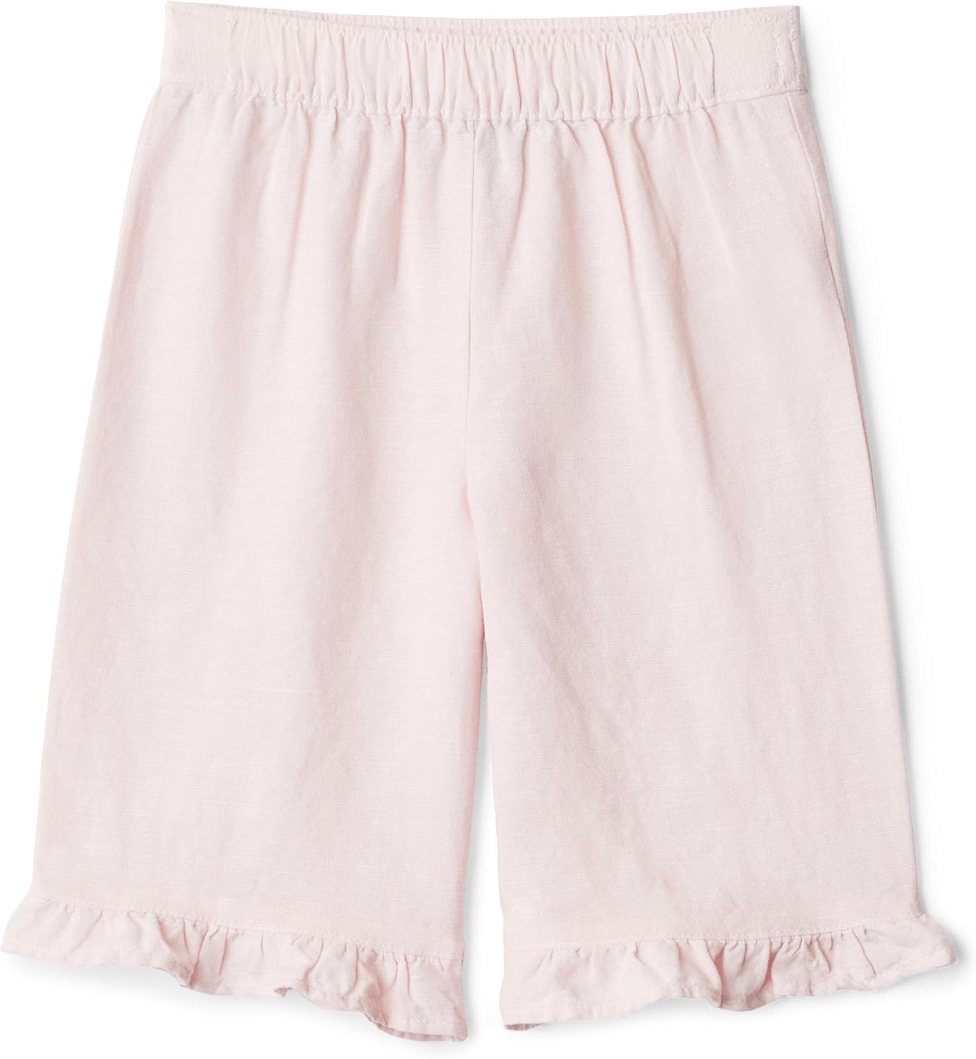 Detalle de Amazon Essentials x Sofia Grainge Toddlers and Baby Girls' Cotton Linen Wide Leg Pull-On Pant with Ruffles