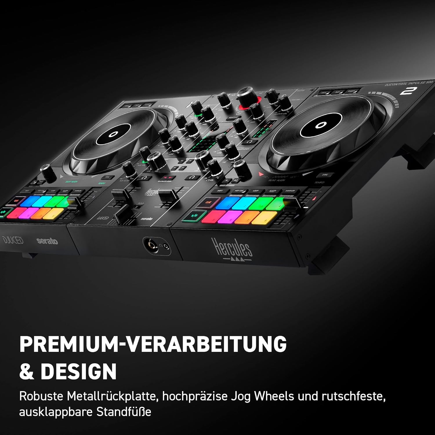 Thumbnail 1 de Hercules DJControl Inpulse 500 – 2-Deck DJ-USB-Controller für Serato DJ Lite und DJUCED