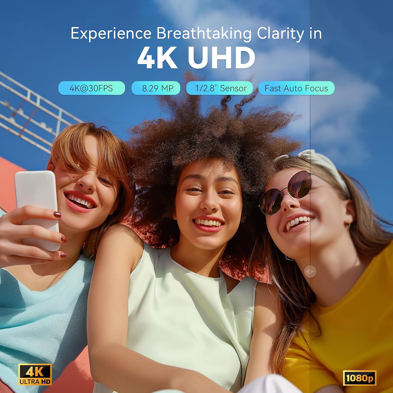 Thumbnail 2 de TONGVEO 4K NDI PTZ Camera with AI Auto-Tracking and 20X Optical Zoom
