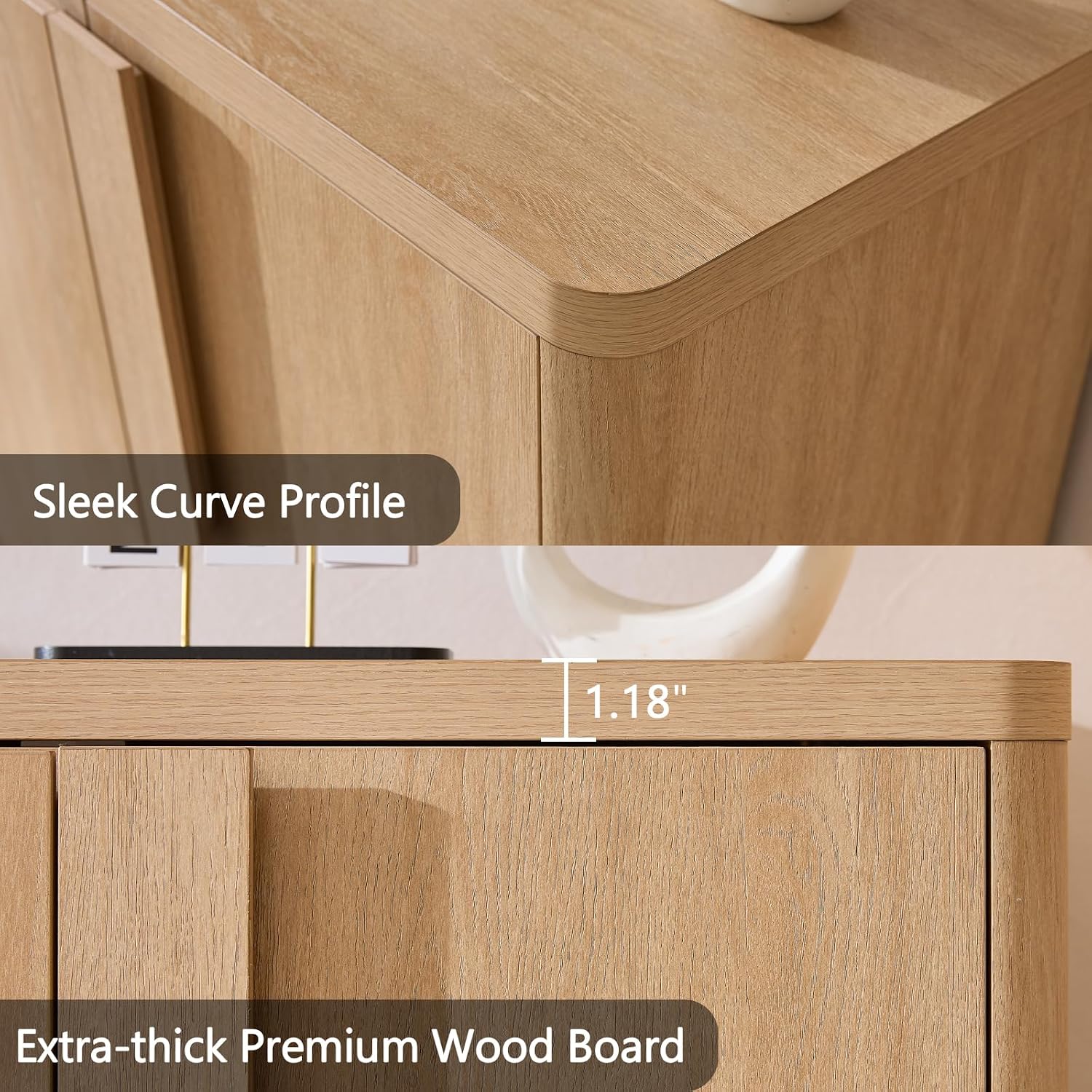 Thumbnail 4 de NOWABAY Sideboard Cabinet 31.14-Inch