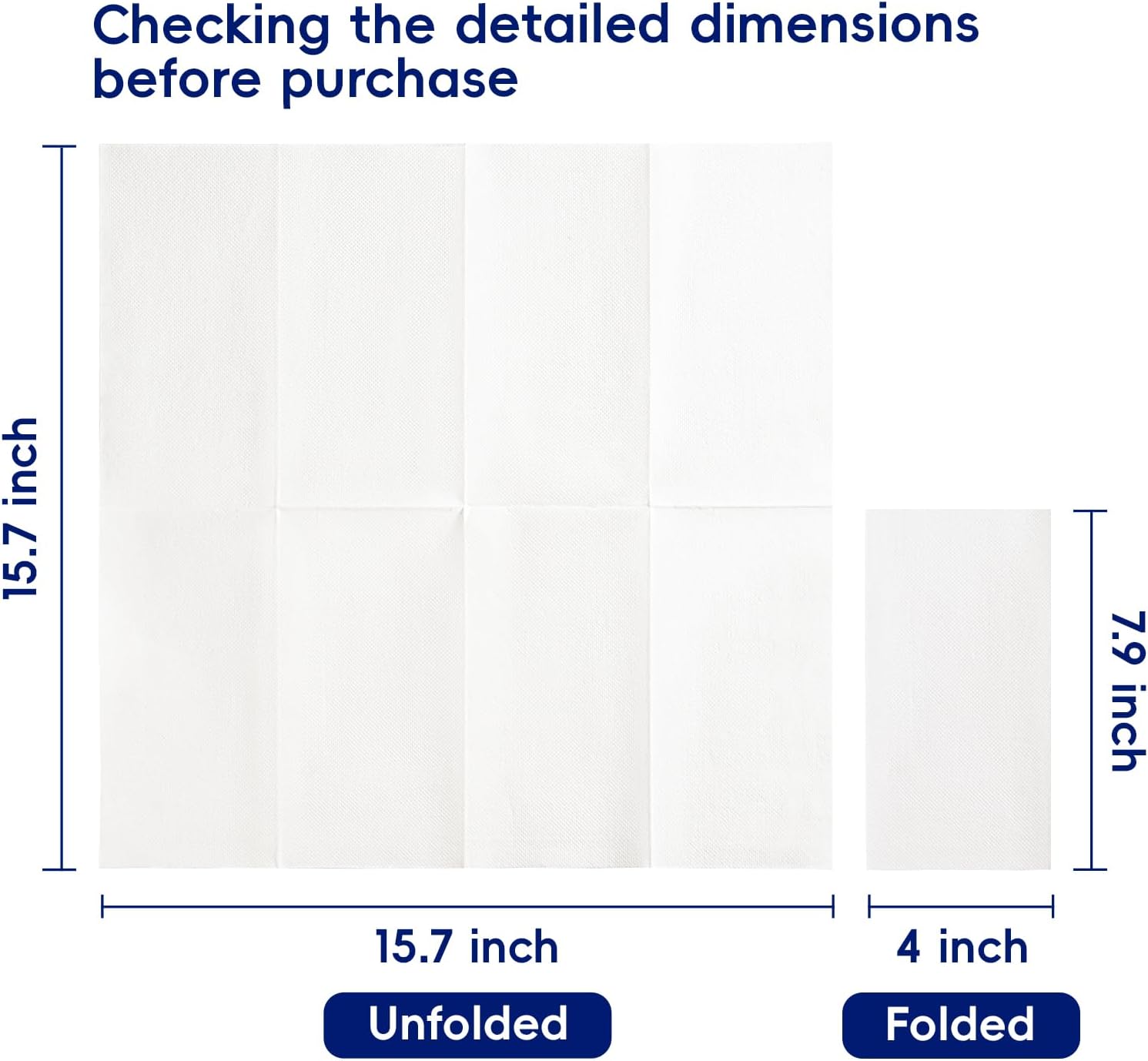 Thumbnail 1 de JOLLY CHEF 200-Pack Disposable Paper Napkins (2-Ply) for Guests