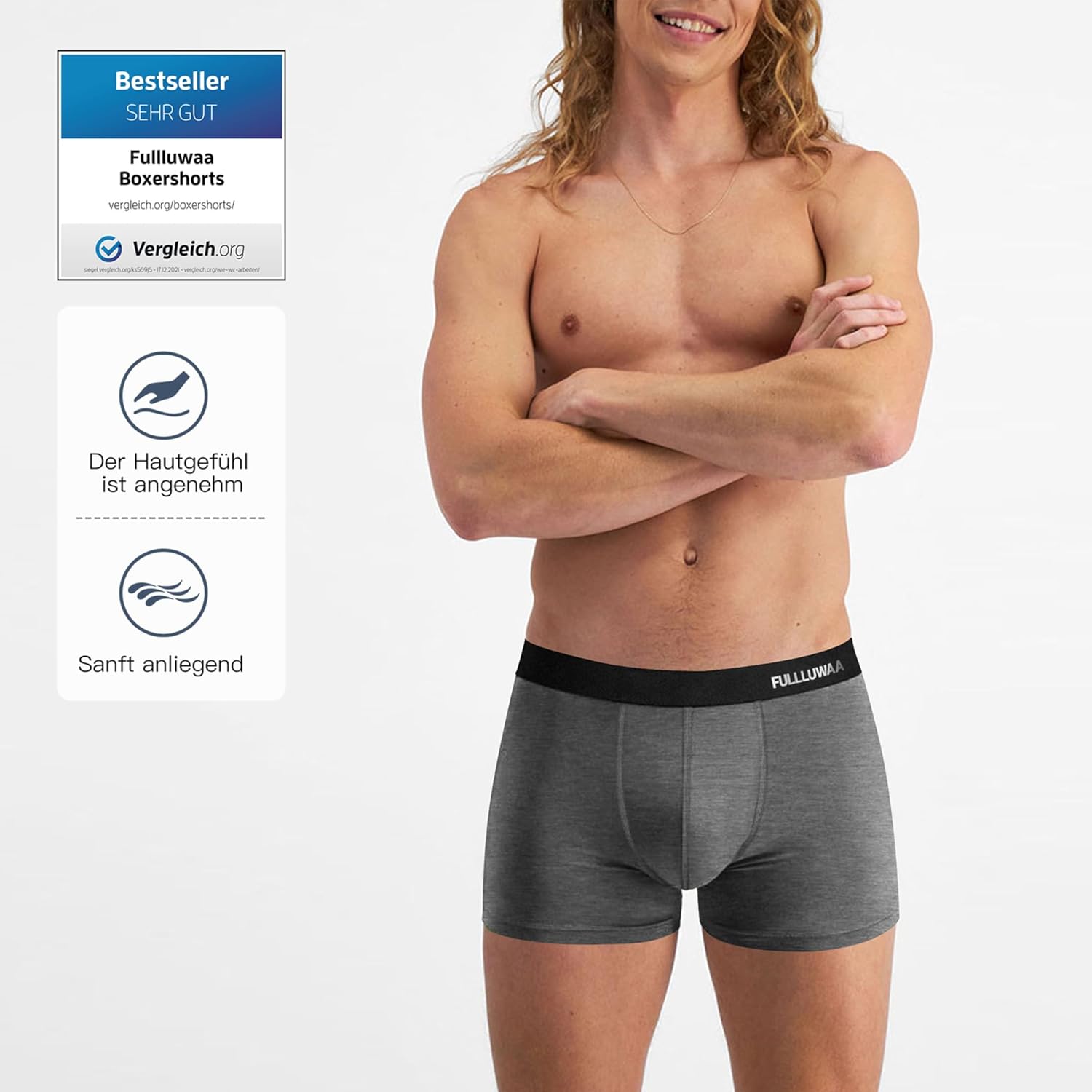 Thumbnail 1 de Fullluwaa Herren-Boxershorts im 10er Pack aus Baumwolle (ohne kratzenden Zettel), atmungsaktiv