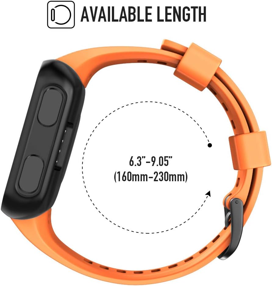 Detalle de Forerunner 35 orange silicone strap