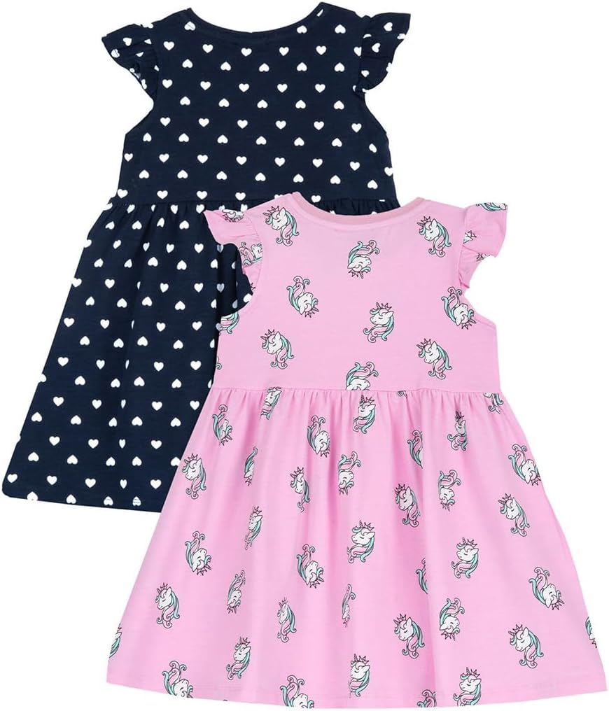 Detalle 2 de Chicco Vestiti Bambina Set di 2 – Morbido Tessuto, Stampa Cuori e Unicorni, Primavera-Estate