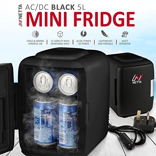 Detalle 2 de NETTA 5L Mini Fridge – Portable Cool & Warm Mini Fridge for Drinks, Snacks and Skincare