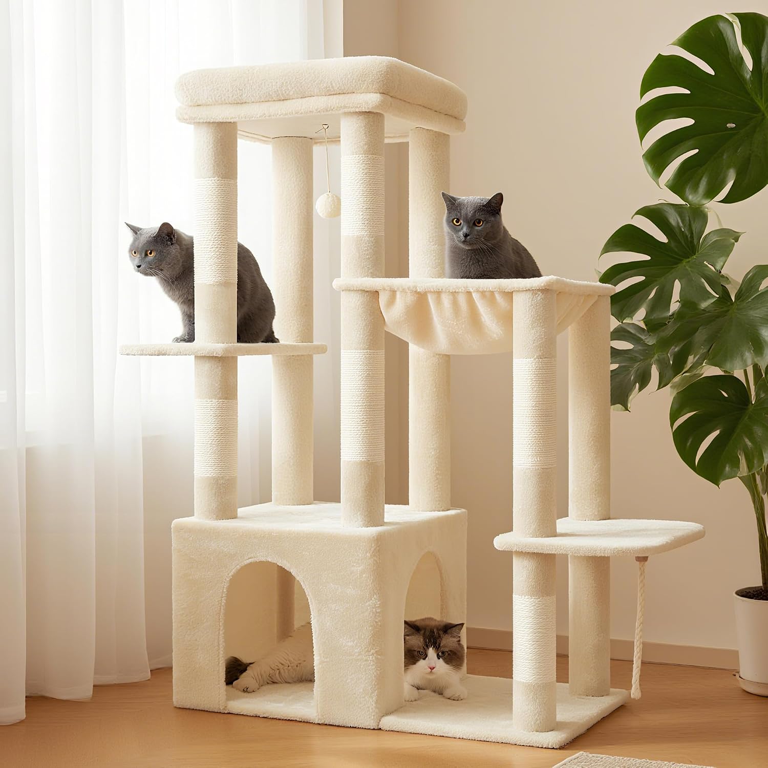 Detalle 2 de Heybly Arbre à Chat 120cm pour chats adultes