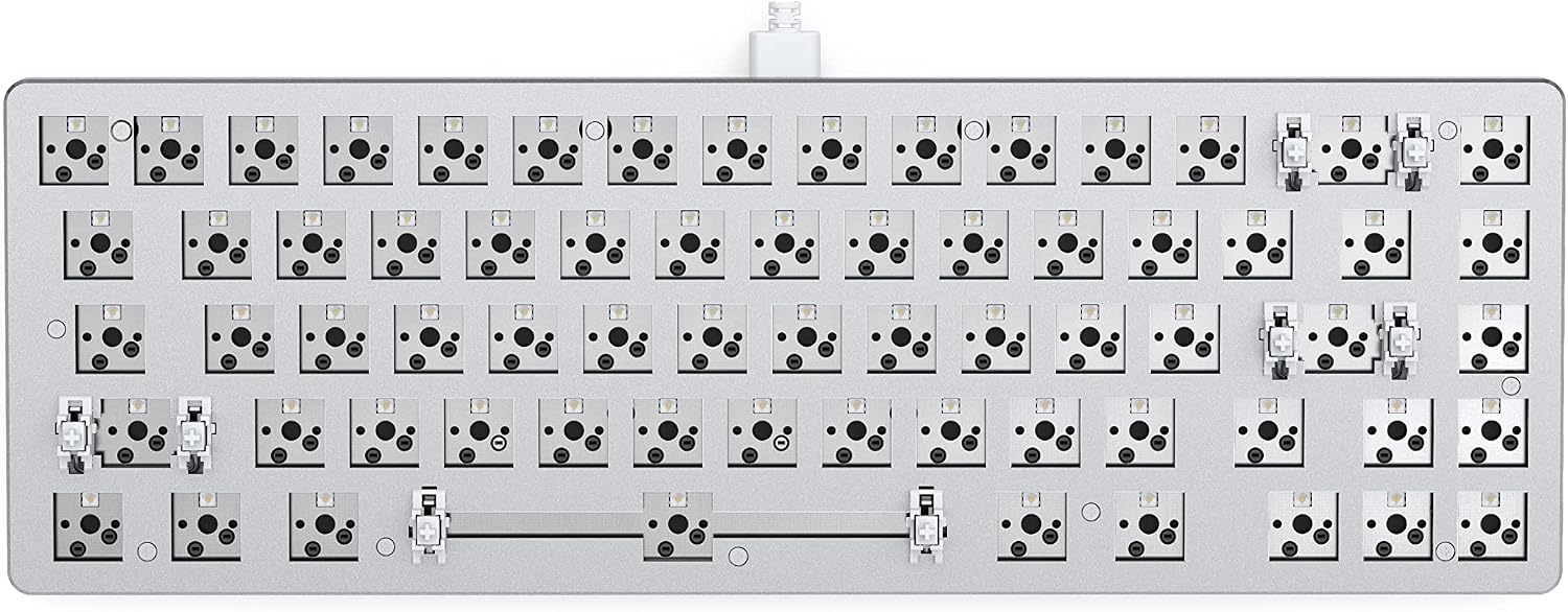 Detalle de GLORIOUS GMMK 2 Full Size (96%) Barebones Keyboard Frame, White, RGB