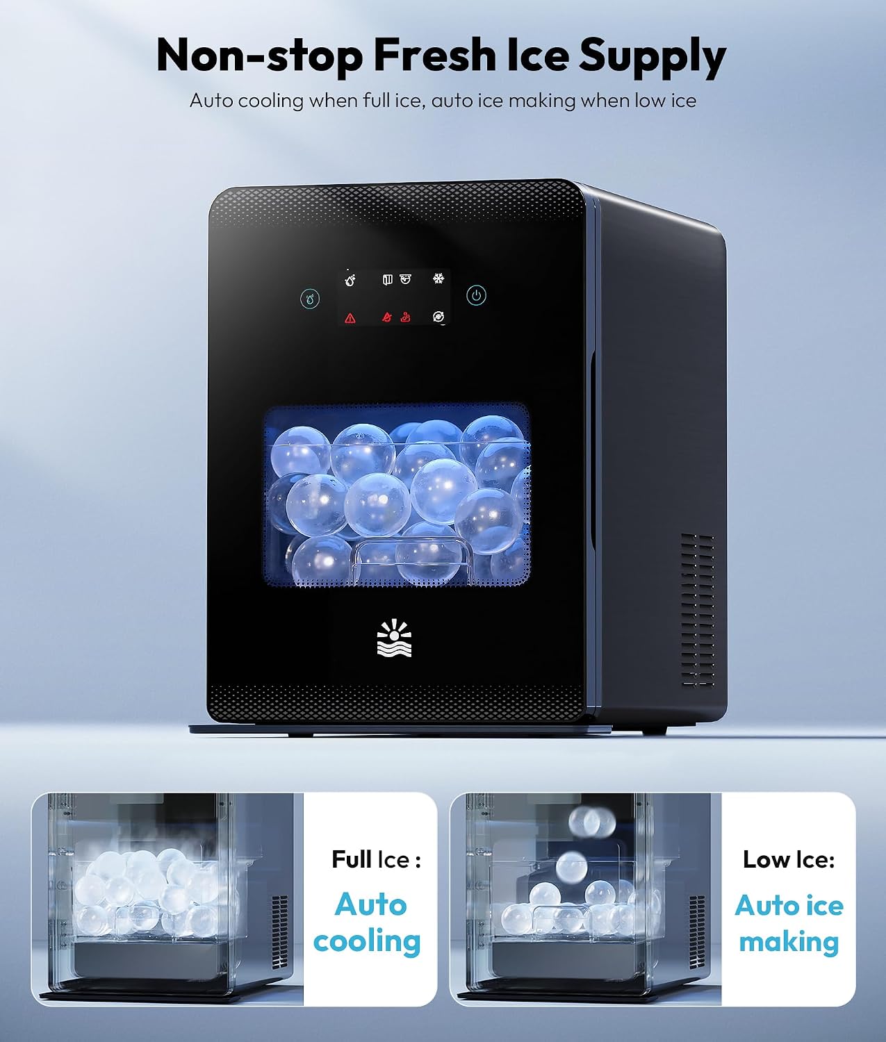 Detalle de EXNOS ZB-001H 2-Inch Ice Ball Maker, 4 Spheres per 35-Minute Cycle