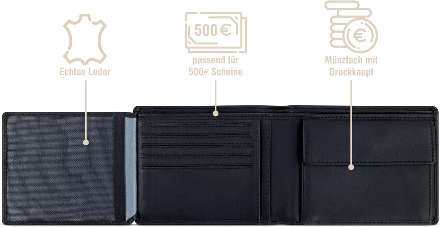 Thumbnail 2 de bugatti Lima Portefeuille cuir RFID 12x10 cm