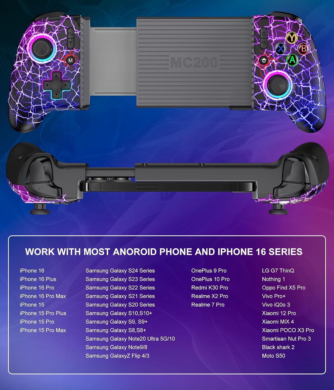 Thumbnail 3 de Dynamic Light Wireless Mobile Gaming Controller