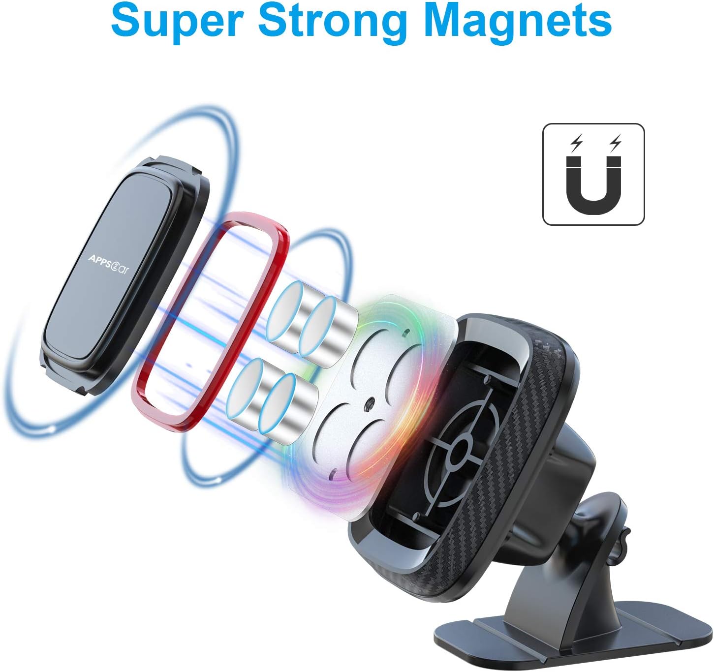 Thumbnail 6 de APPS2Car Magnetic Phone Mount 360°