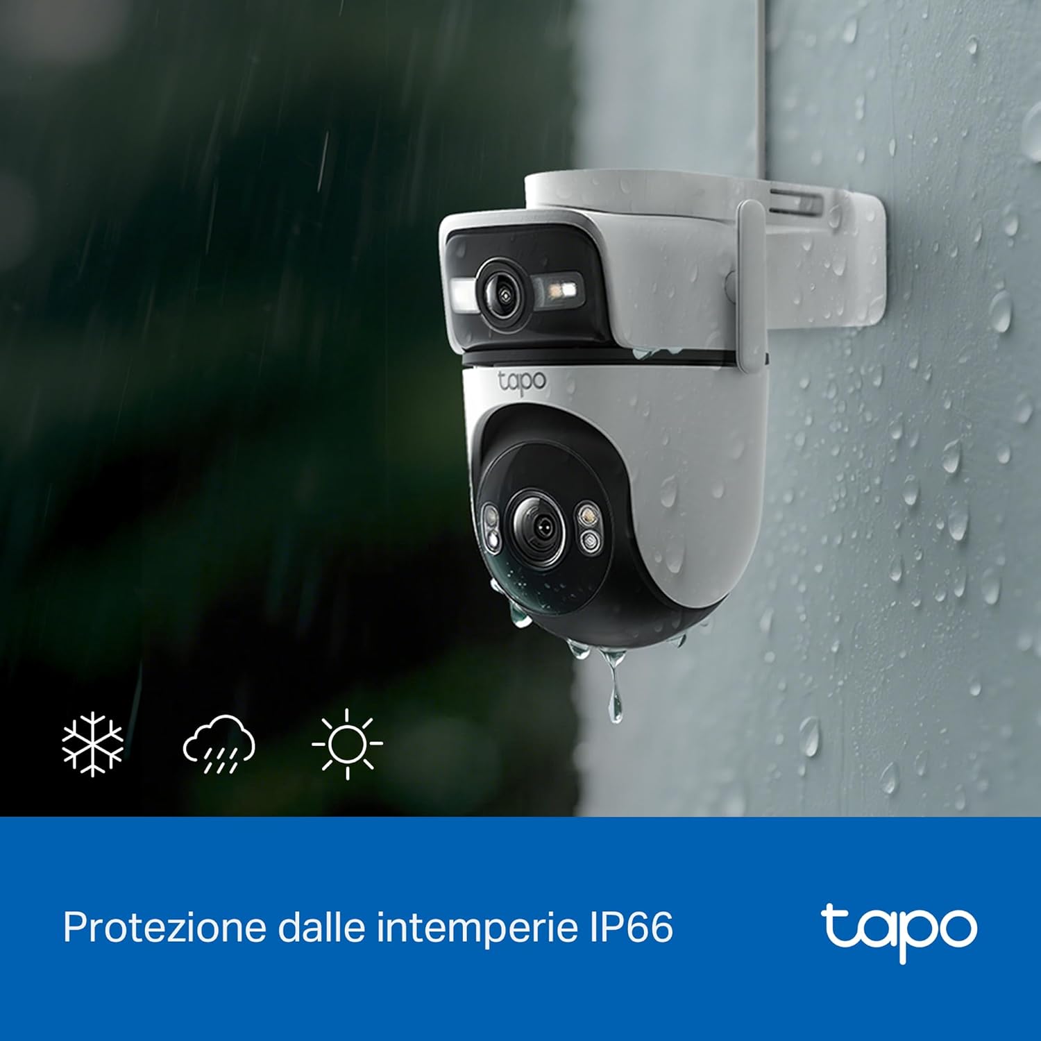 Thumbnail 3 de Tapo C545D: telecamera Wi-Fi esterna a doppio obiettivo 2K (3MP+3MP) con PTZ, AI e audio bidirezionale