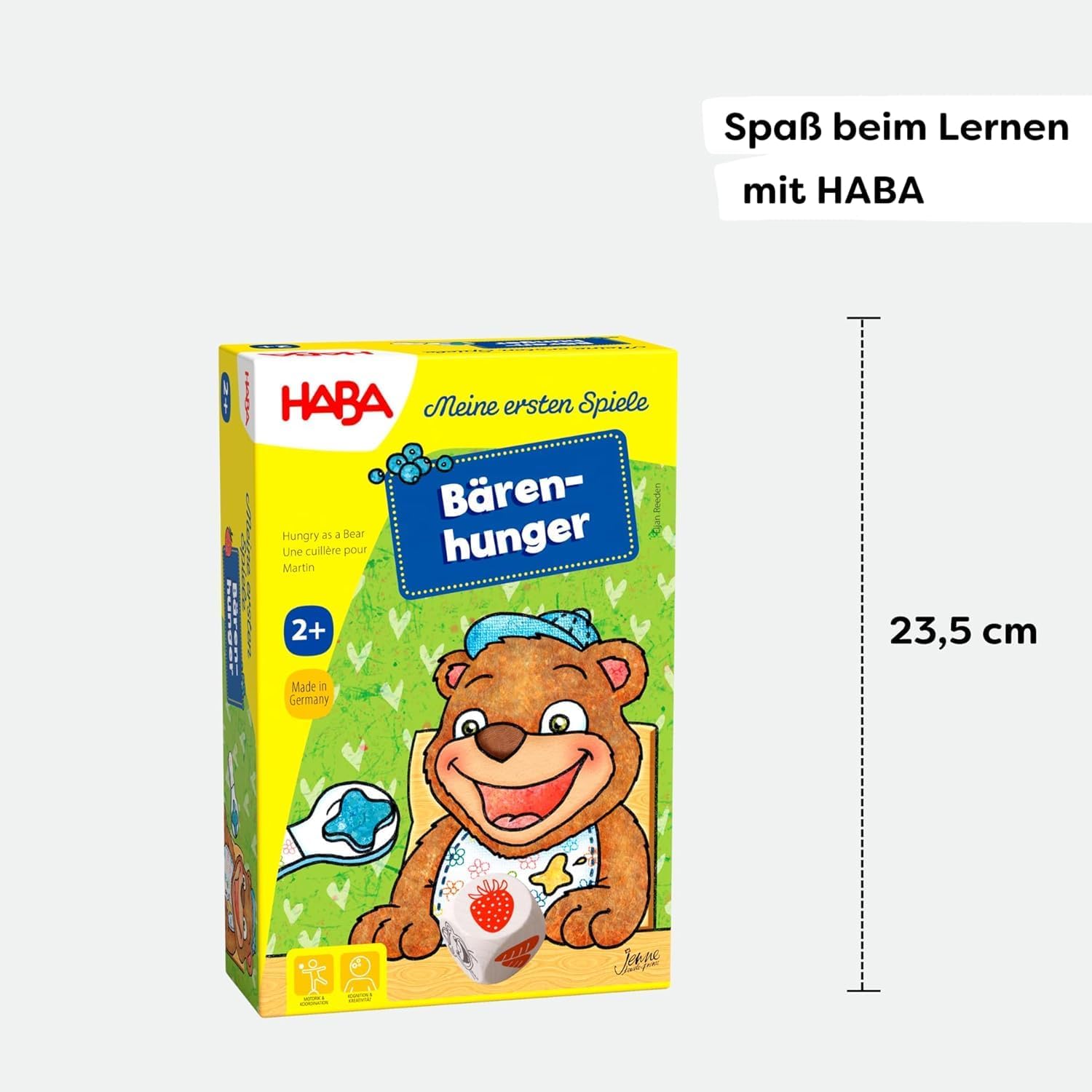 Detalle de HABA Meine ersten Spiele: Bärenhunger – Kinderspiel für 1–3 Spieler, ab 2 Jahren