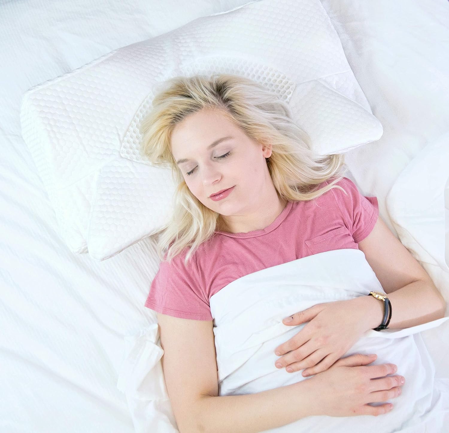 Thumbnail 6 de Elviros Cervical Memory Foam Pillow for Neck Pain: Ergonomic Support for Side, Back, and Stomach Sleepers