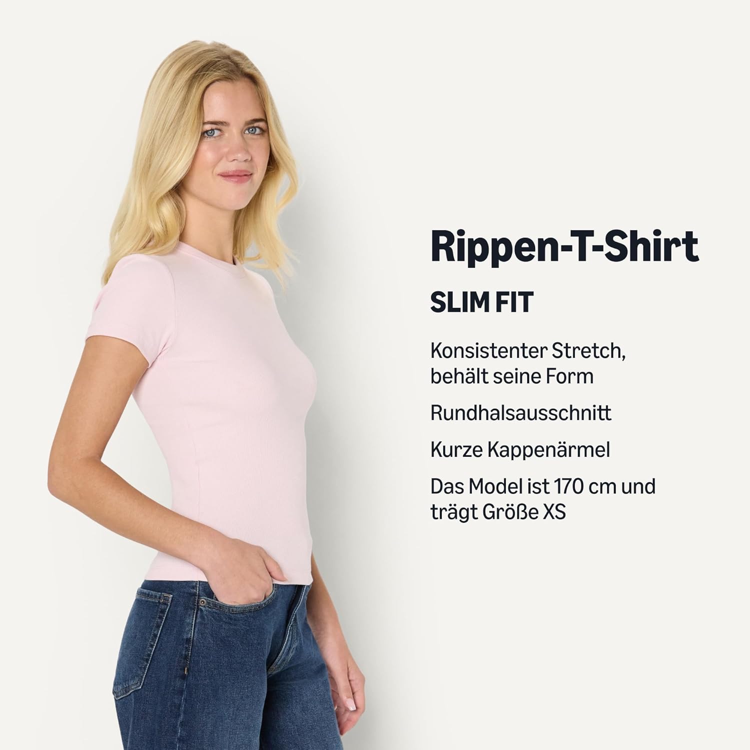 Thumbnail 3 de Amazon Essentials Damen Slim-Fit-T-Shirt mit kurzen Ärmeln
