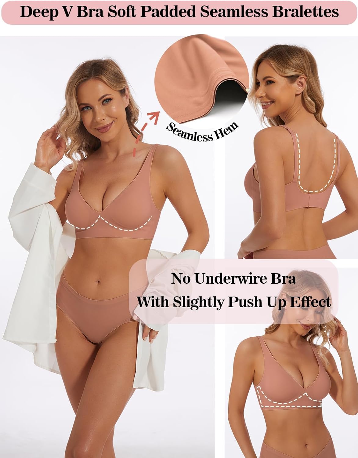 Thumbnail 3 de BOUFOR Deep V Push Up Bralette