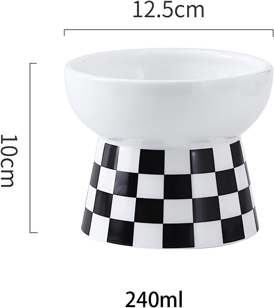 Detalle de Ceramic Cat Bowl elevated anti-whisker design 🐱