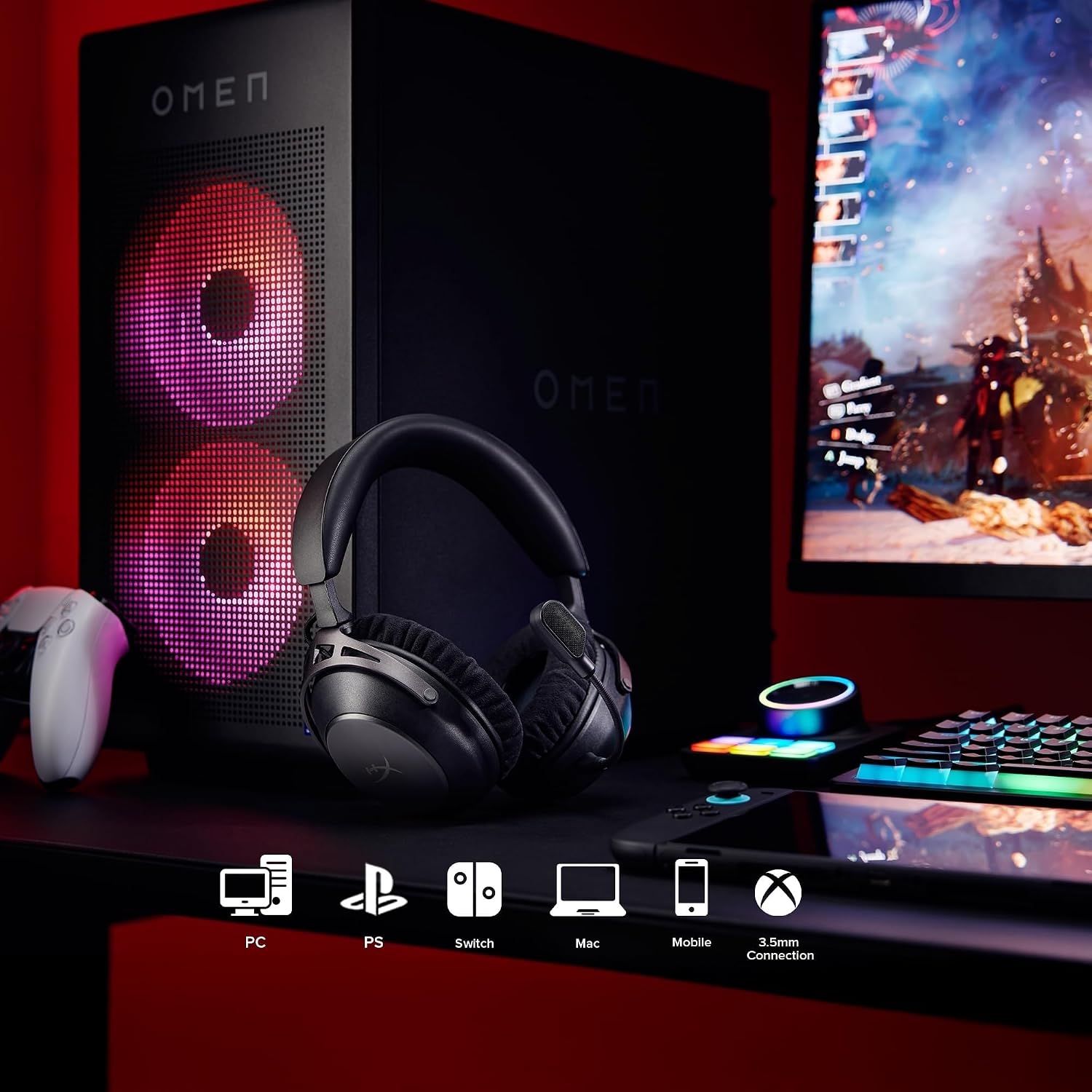 Detalle 2 de HyperX wireless gaming headset Cloud Alpha 2