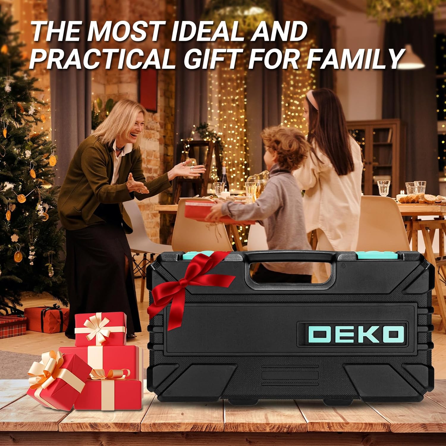 Thumbnail 5 de DEKO 62-Piece Tool Kit Tool Set in Moulded Plastic Box for Home Repair & DIY